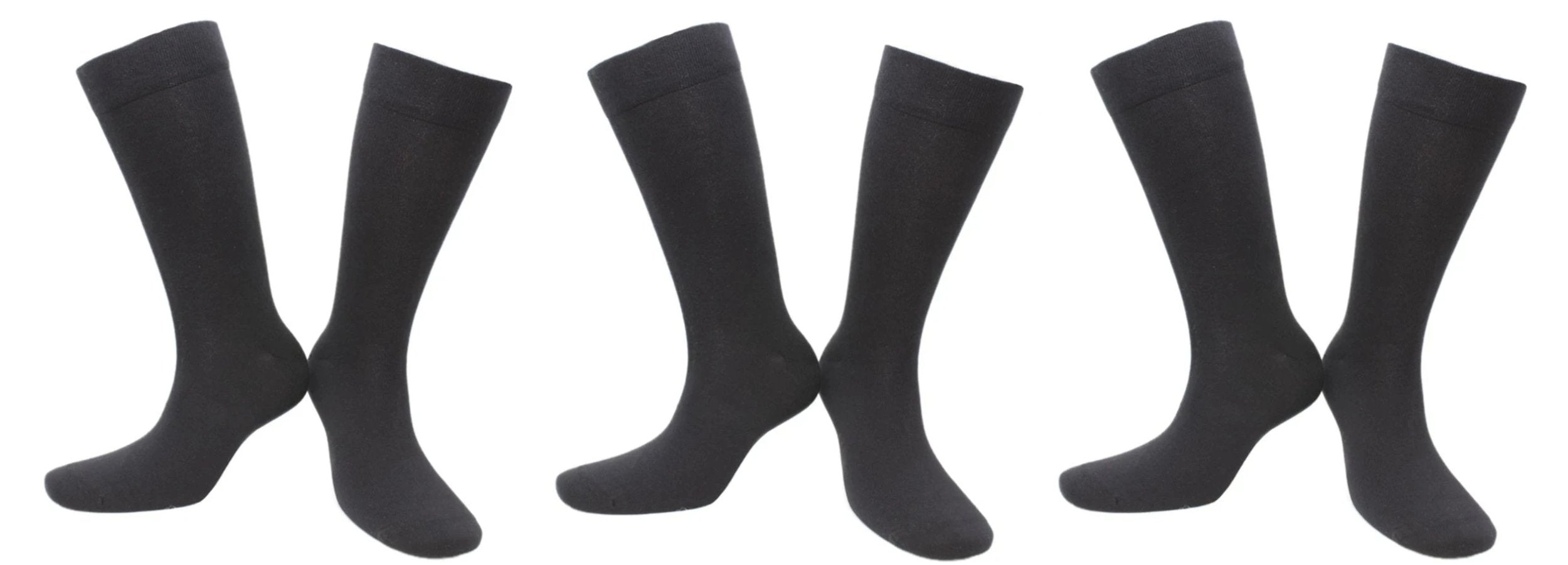 Chaussette Anti Transpiration Sans Couture en Modal - Noir (3 paires)